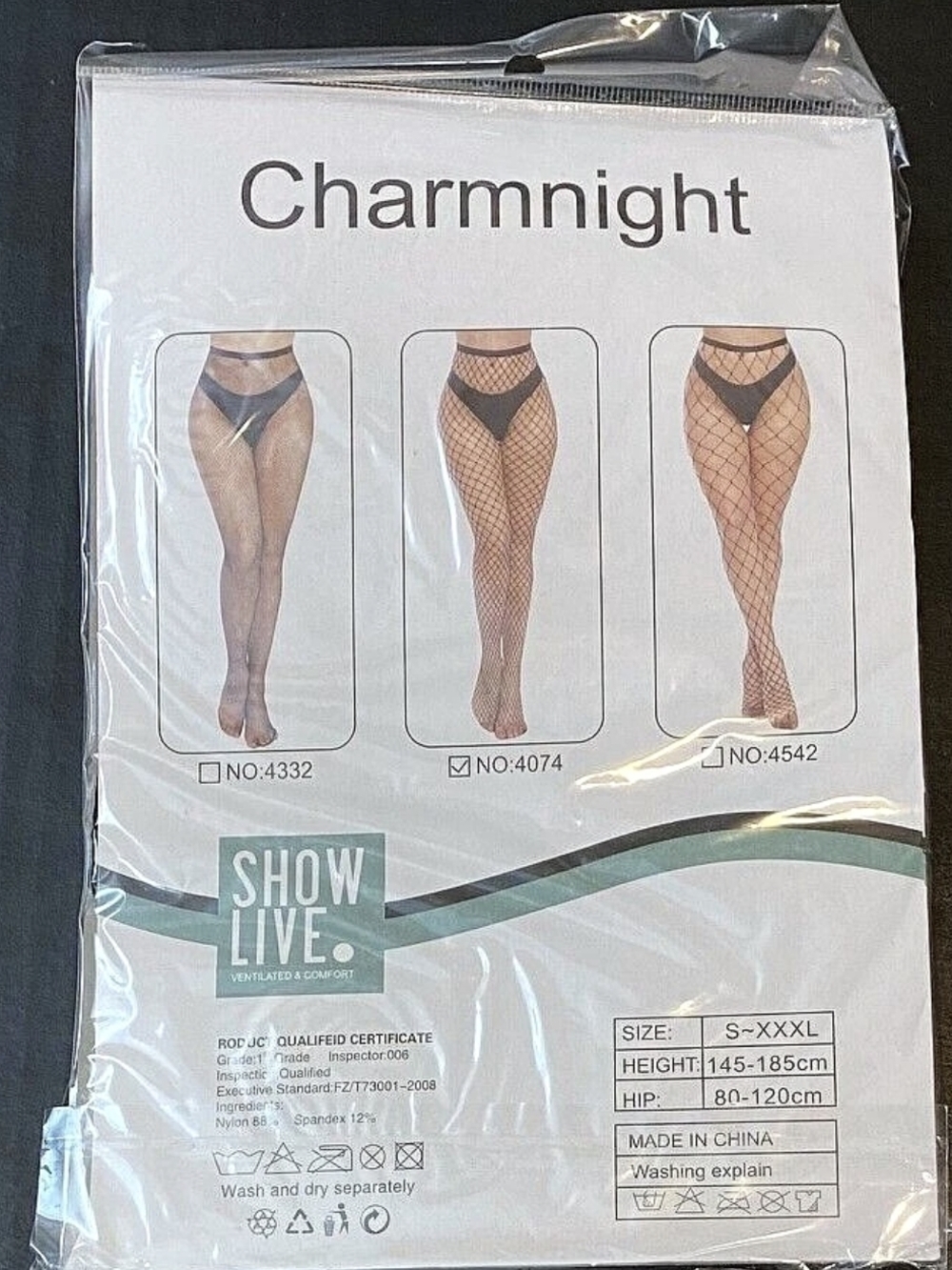 Charmnight Black Diamond Fishnet Tights